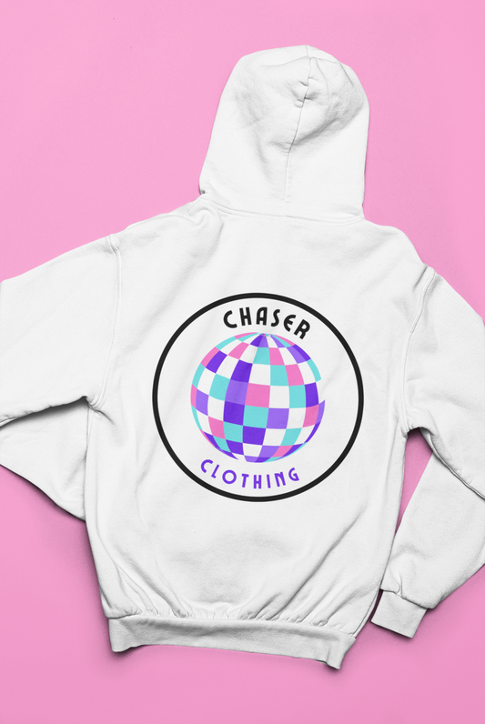 Chaser Disco Ball Hoodie White